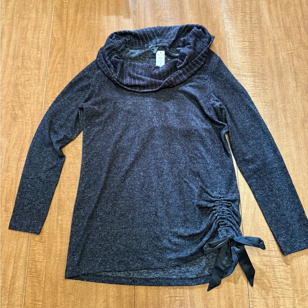 White House Black Market Charcoal Cowl Neck Sweater